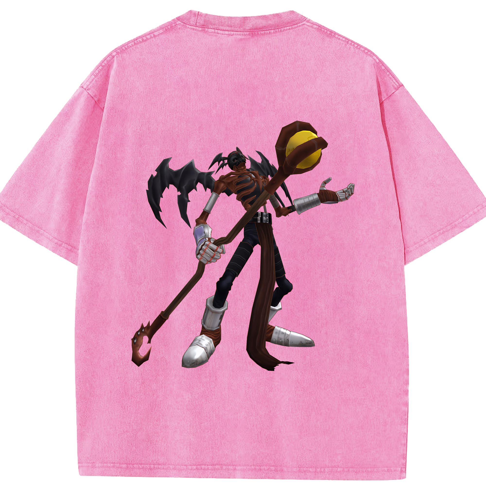 （画像用） Digimon デジタルモンスター/デジモン 綿100% ヴィンテージ風 半袖Tシャツ（背面プリント）